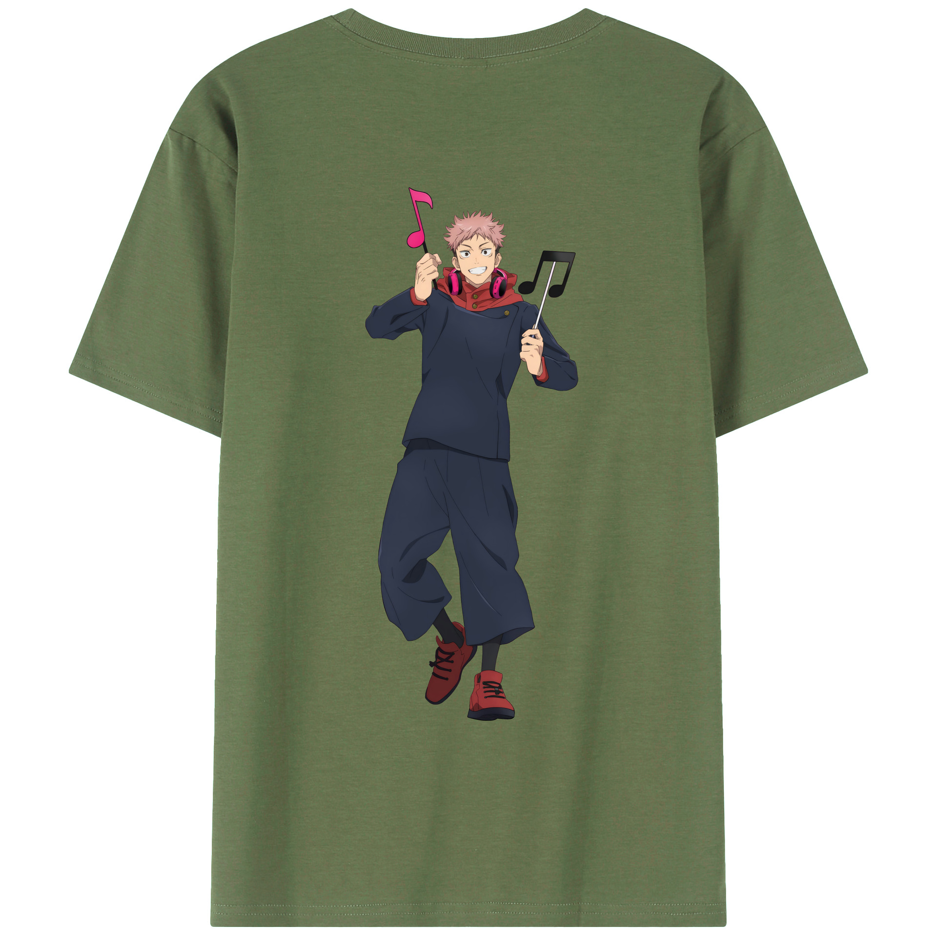 （画像用） 呪術廻戦 Jujutsu Kaisen 綿100％ メンズ半袖Tシャツ（バックプリント） 通気性